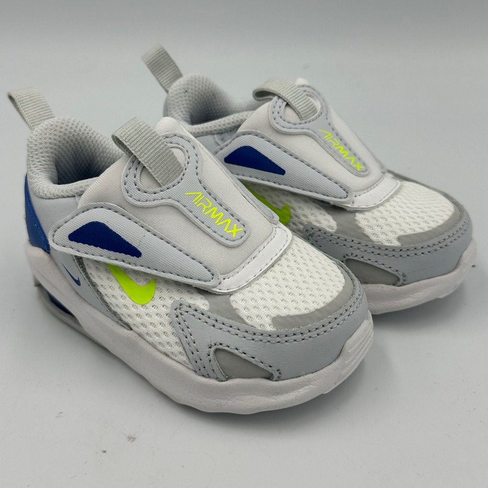 Nike Air Max Bolt TDE Toddler Shoes Pure‎ Platinum Volt Grey CW1629-004 Size 4C